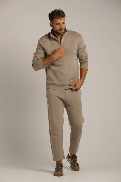 סווטשירט חצי רוכסן עם כיסים | קנת קול