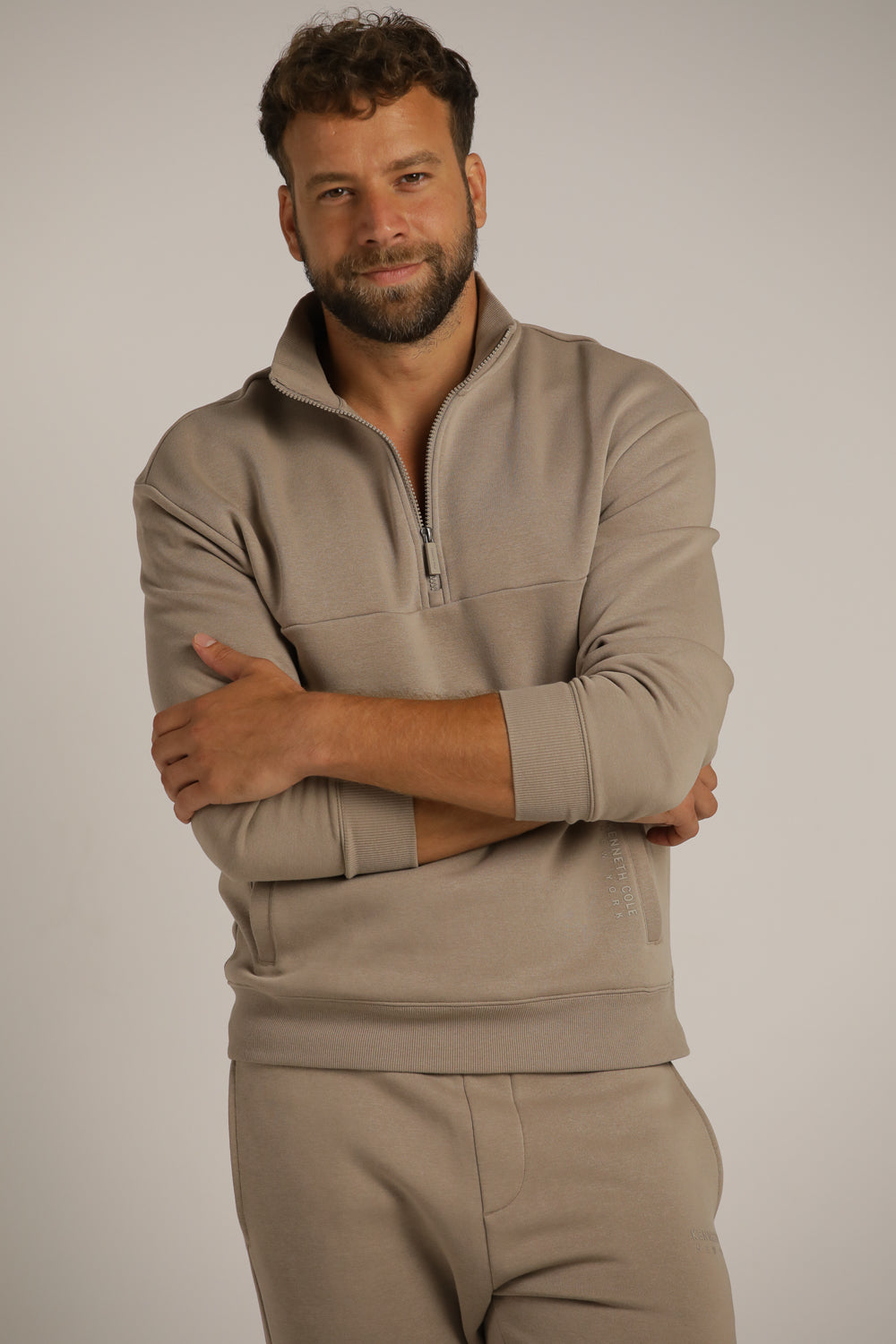 סווטשירט חצי רוכסן עם כיסים | קנת קול