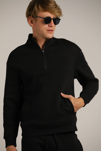 סווטשירט חצי רוכסן עם כיסים | קנת קול