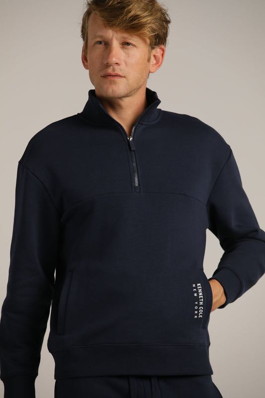 סווטשירט חצי רוכסן עם כיסים | קנת קול