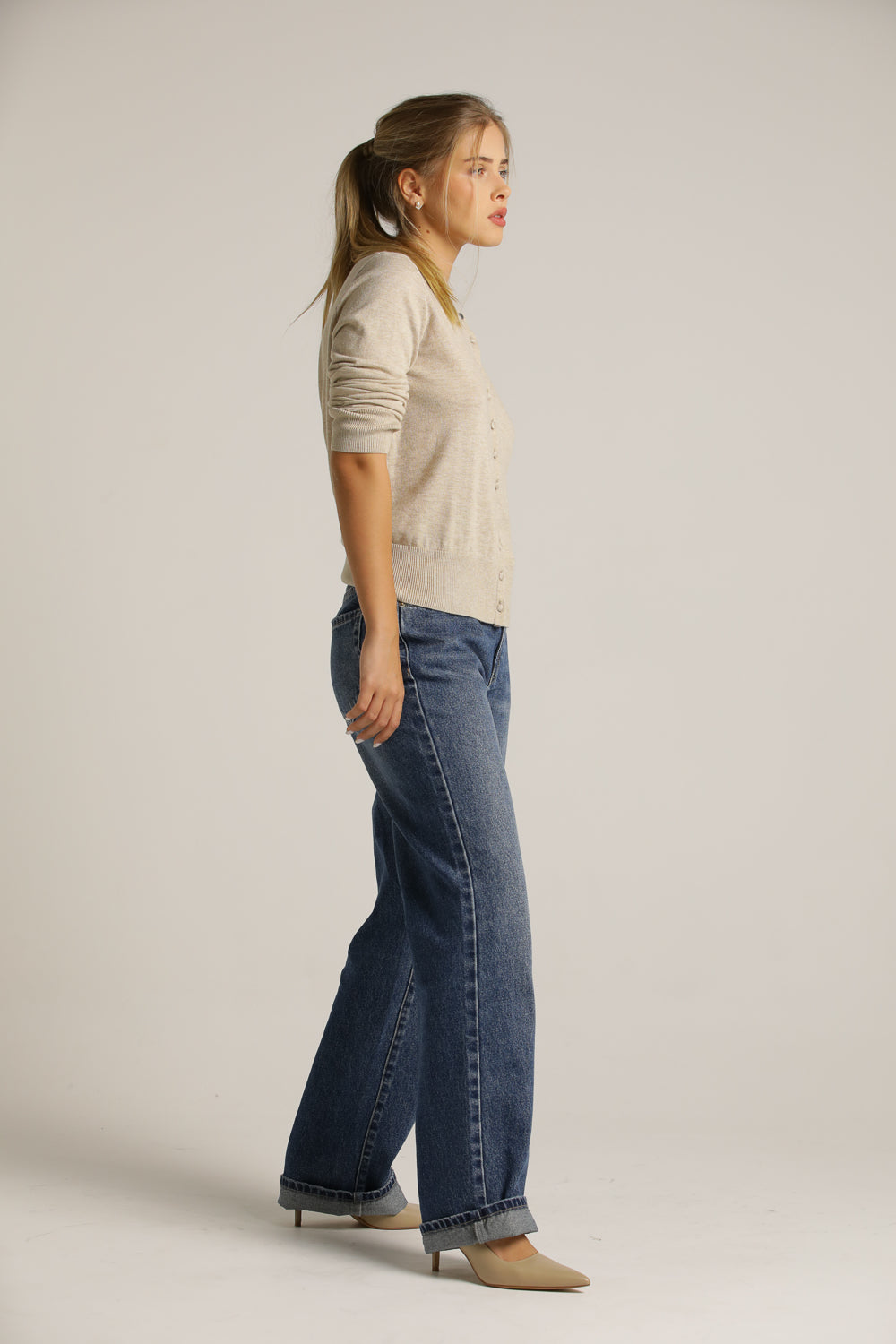 מכנסי ג'ינס בגזרת סטרייט | קנת קול