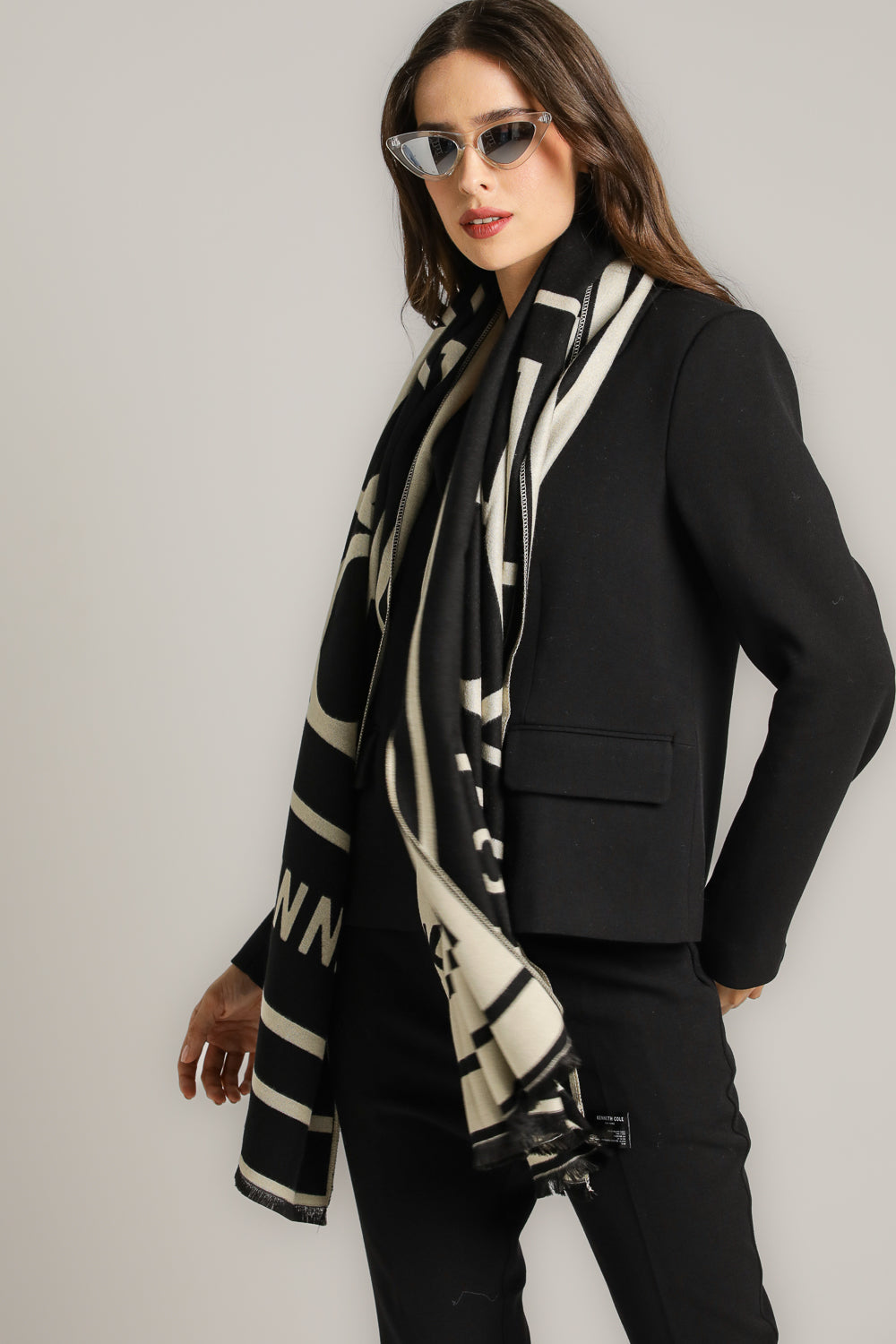 צעיף דו-צדדי ממותג לנשים | קנת קול 