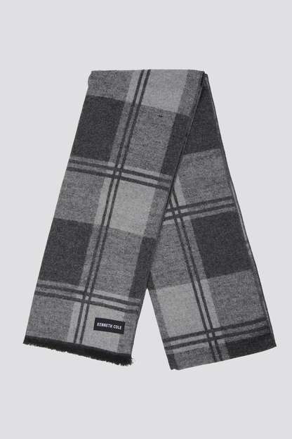 צעיף משבצות אפור | קנת קול