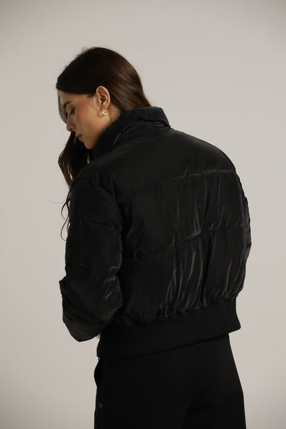 מעיל פוך קצר עם צווארון גבוה | קנת קול