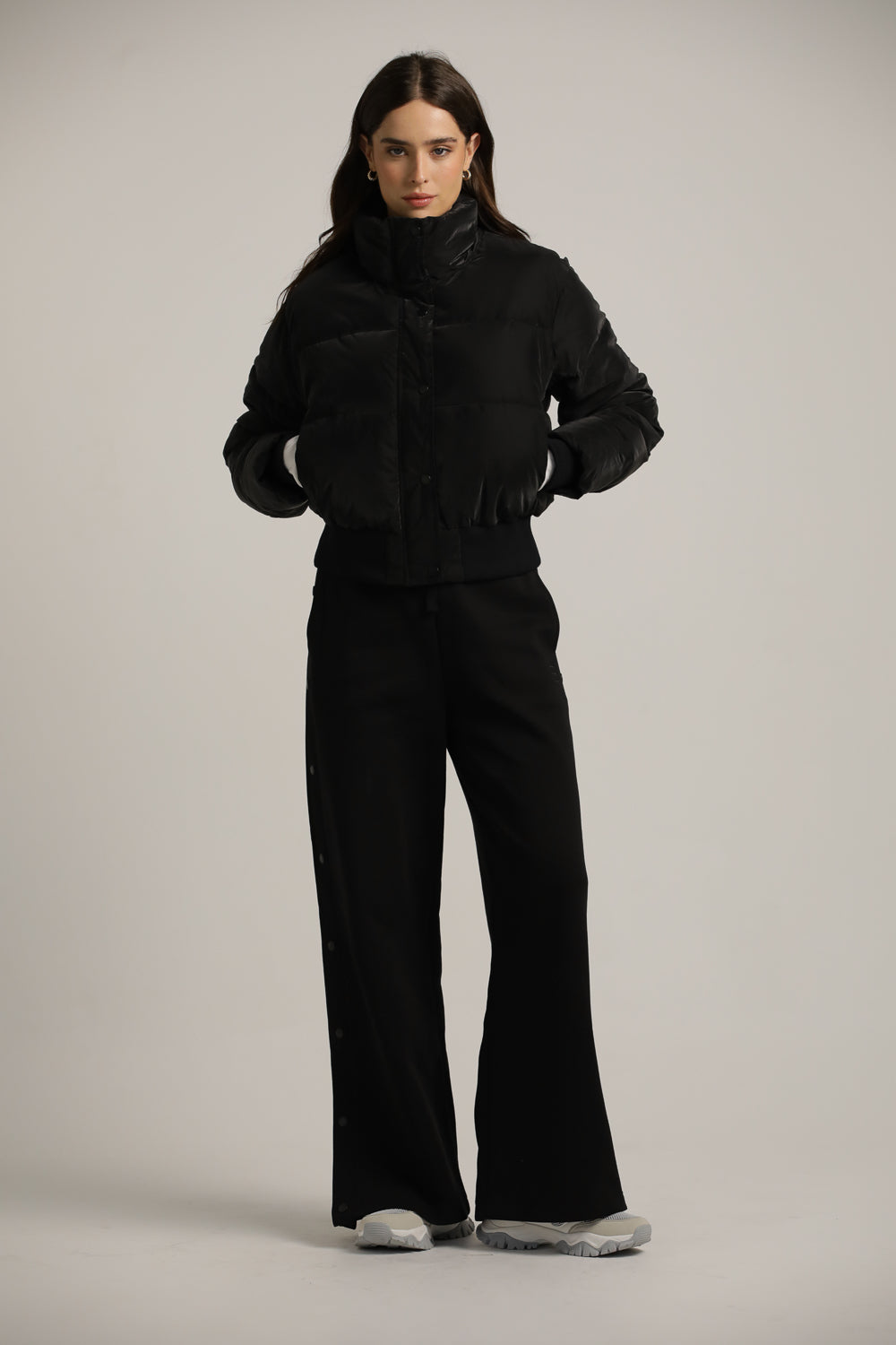 מעיל פוך קצר עם צווארון גבוה | קנת קול