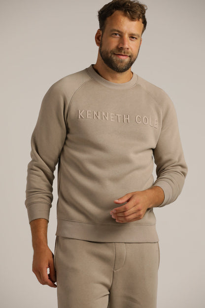 סווטשירט בגזרת רגלן עם לוגו | קנת קול