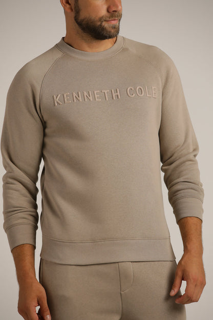 סווטשירט בגזרת רגלן עם לוגו | קנת קול