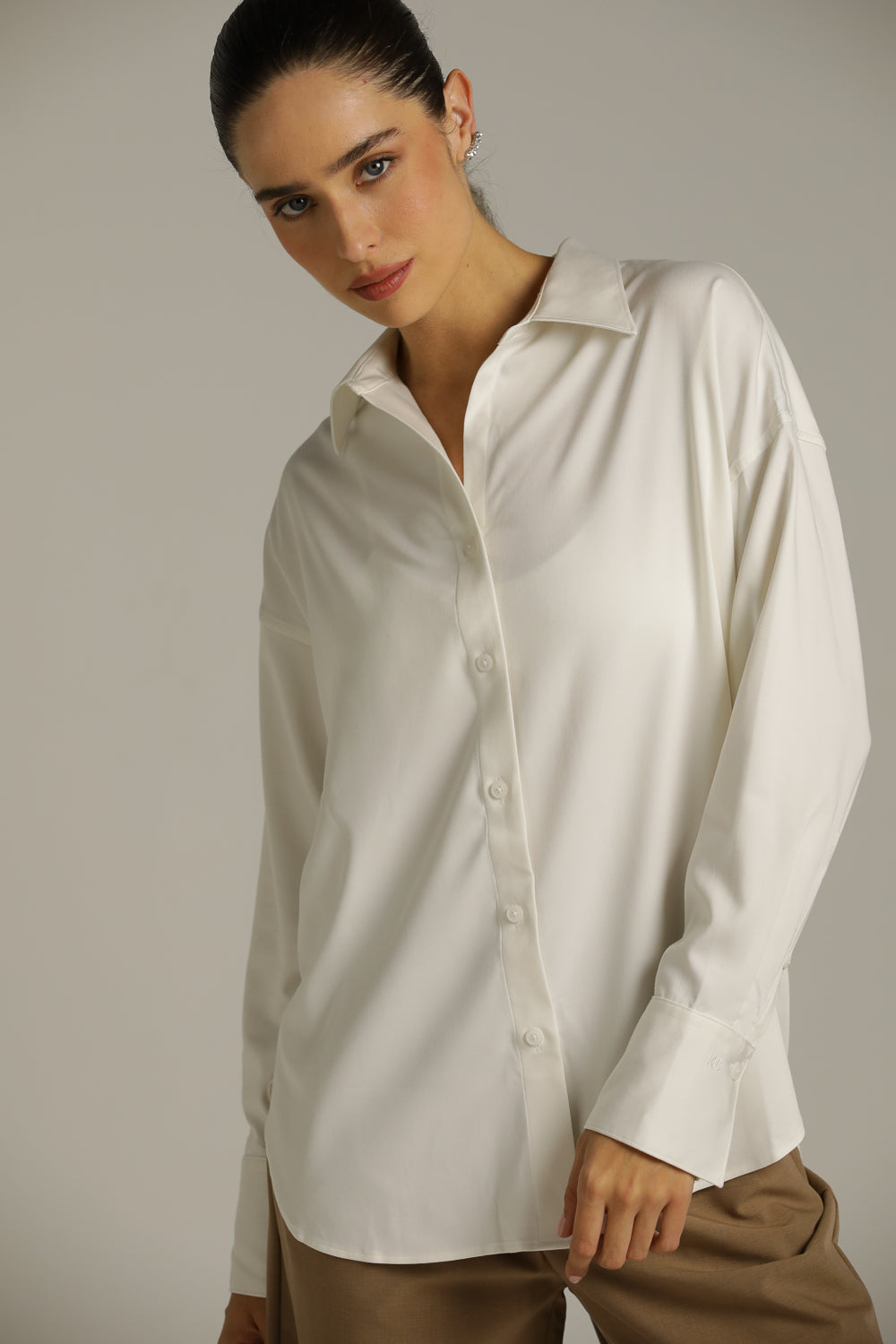 חולצה מכופתרת אוברסייז | קנת קול