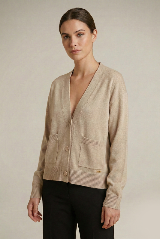 קרדיגן סרוג בגזרת קרופ | קנת קול