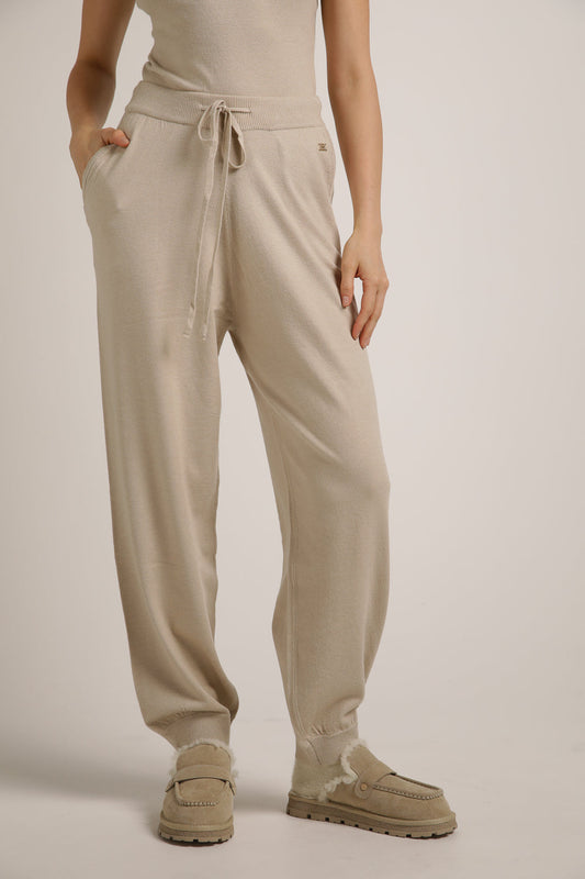 מכנסי סריג עם סיומת צמודה | קנת קול