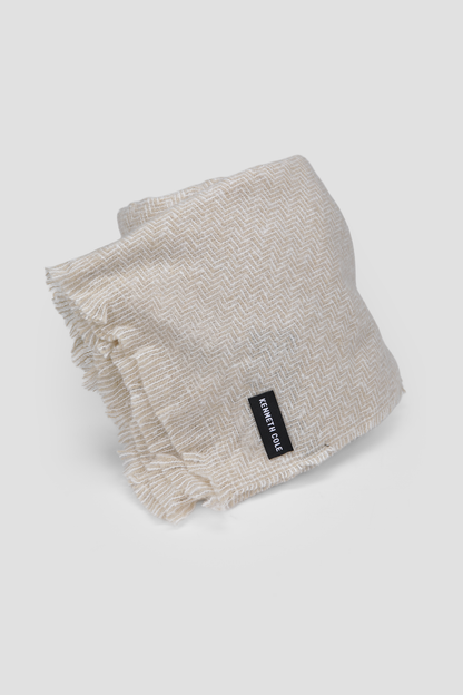 צעיף סרוג בדוגמת זיגזג | קנת קול