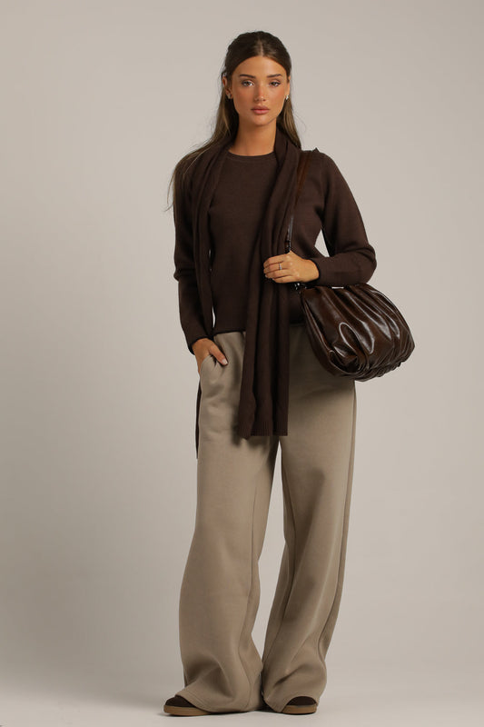 חולצת סריג עם לוגו המותג בגב | קנת קול