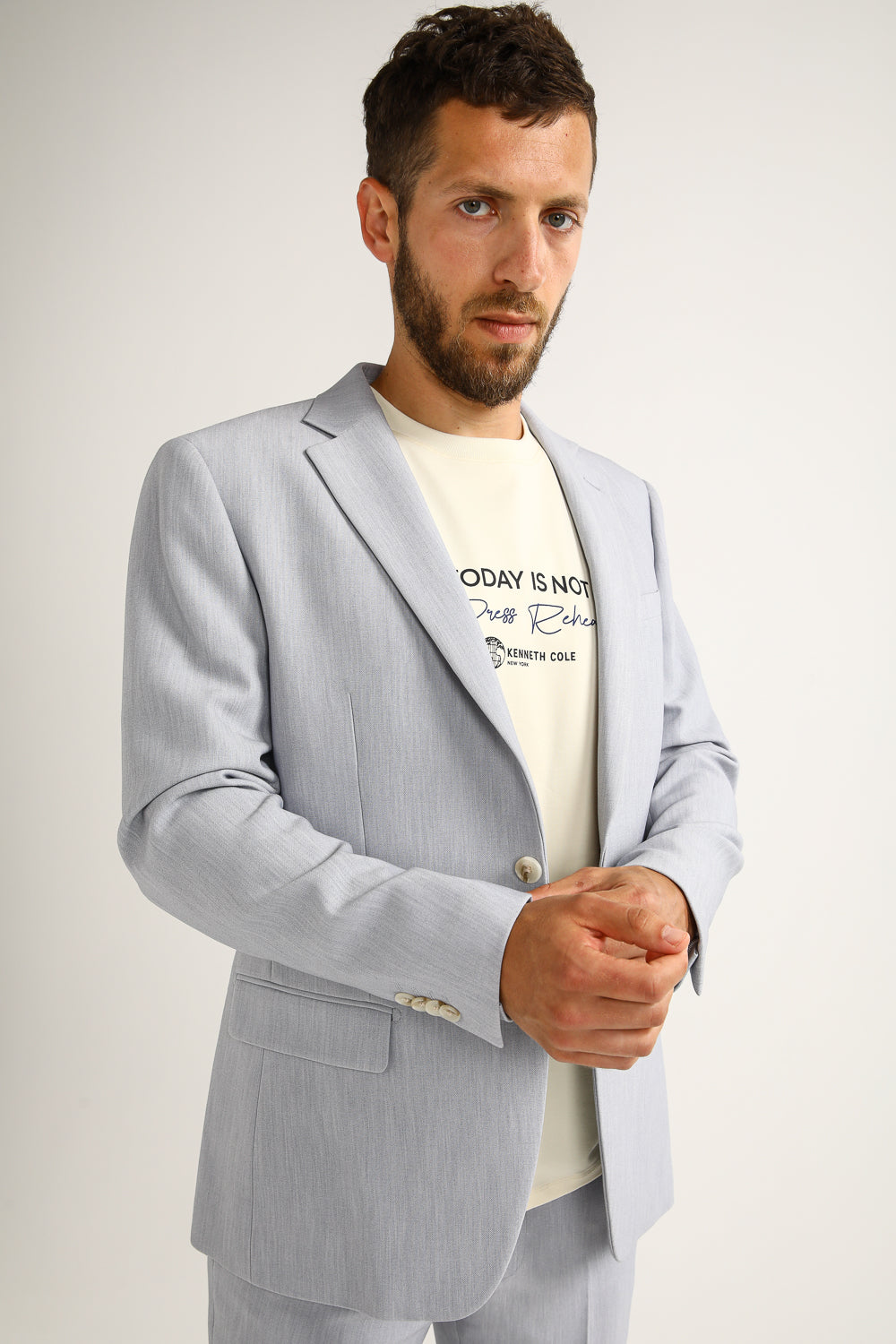 בלייזר מחויט עם טקסטורה עדינה לגברים | קנת קול