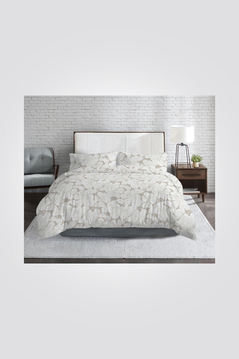 סט מצעים מיטה וחצי 120/200 ס"מ דגם SEPIA PEONY