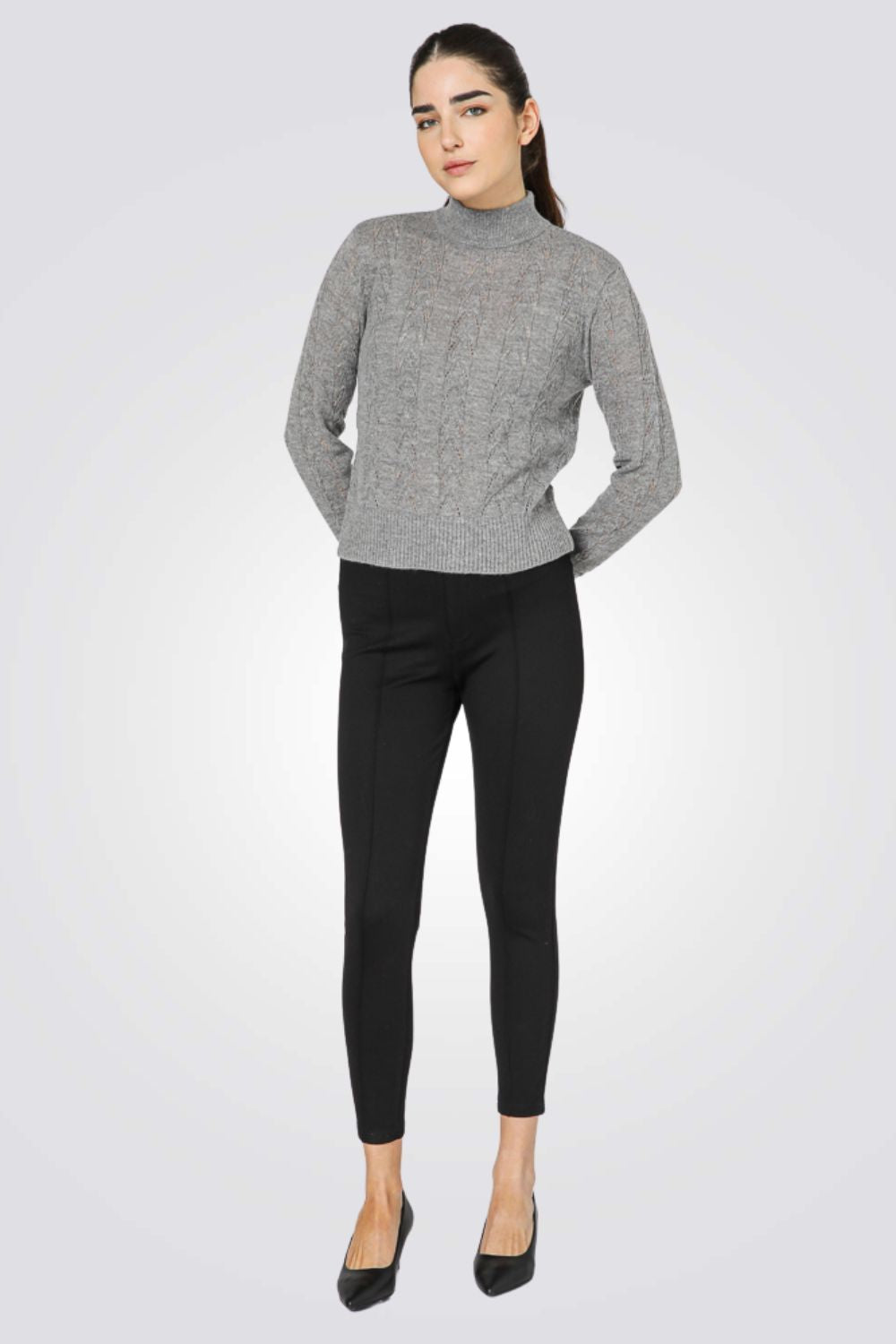 סריג גולף בטקסטורת צמות | קנת קול