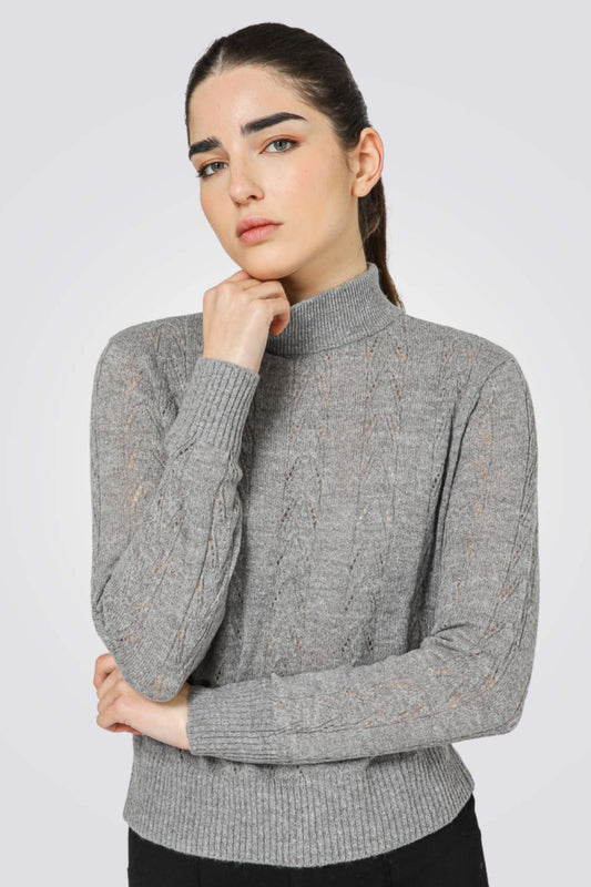 סריג גולף בטקסטורת צמות | קנת קול