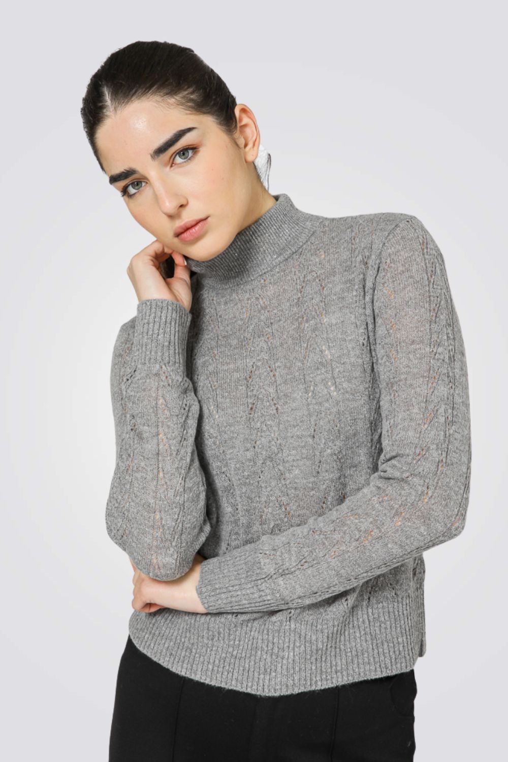 סריג גולף בטקסטורת צמות | קנת קול