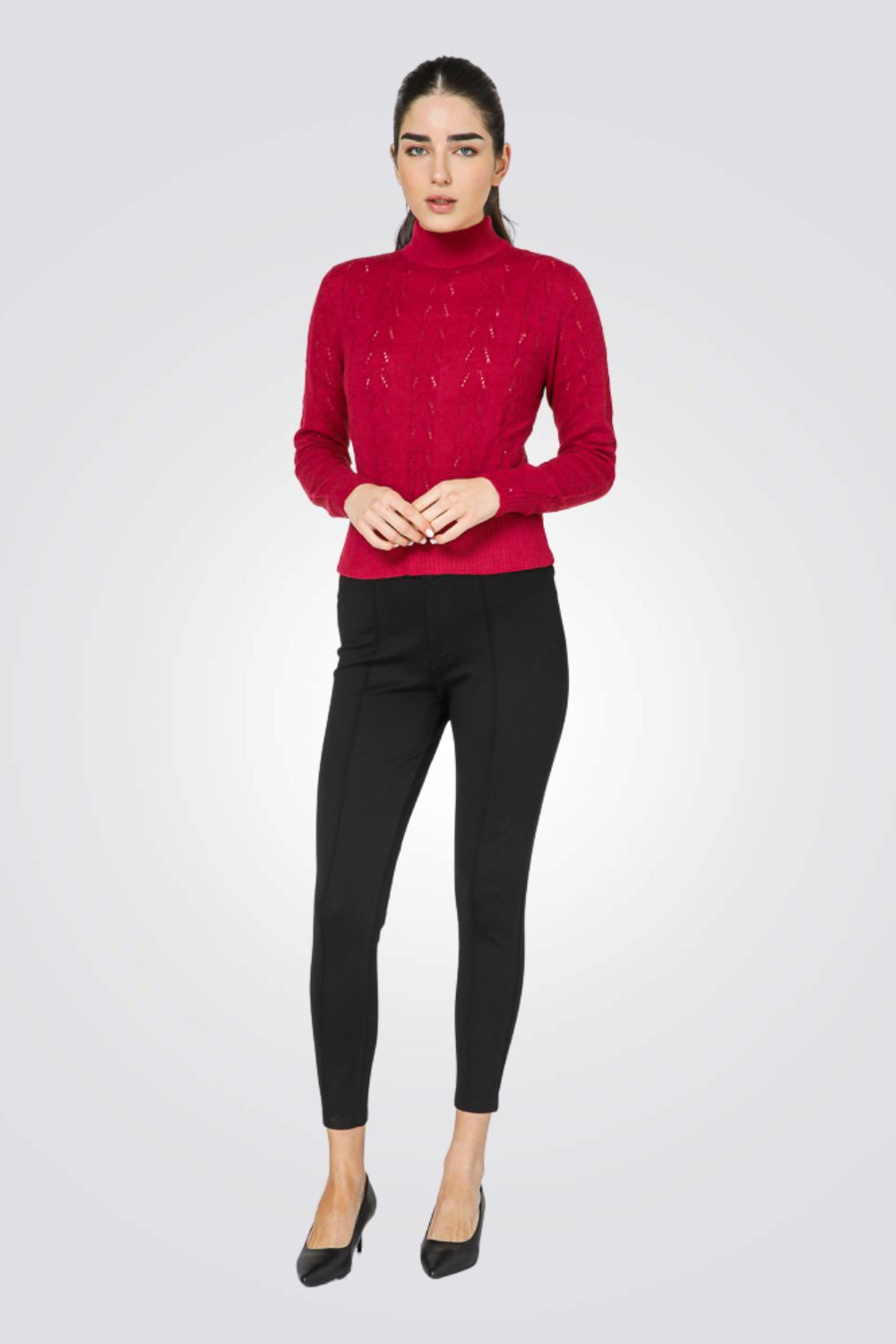 סריג גולף בטקסטורת צמות | קנת קול