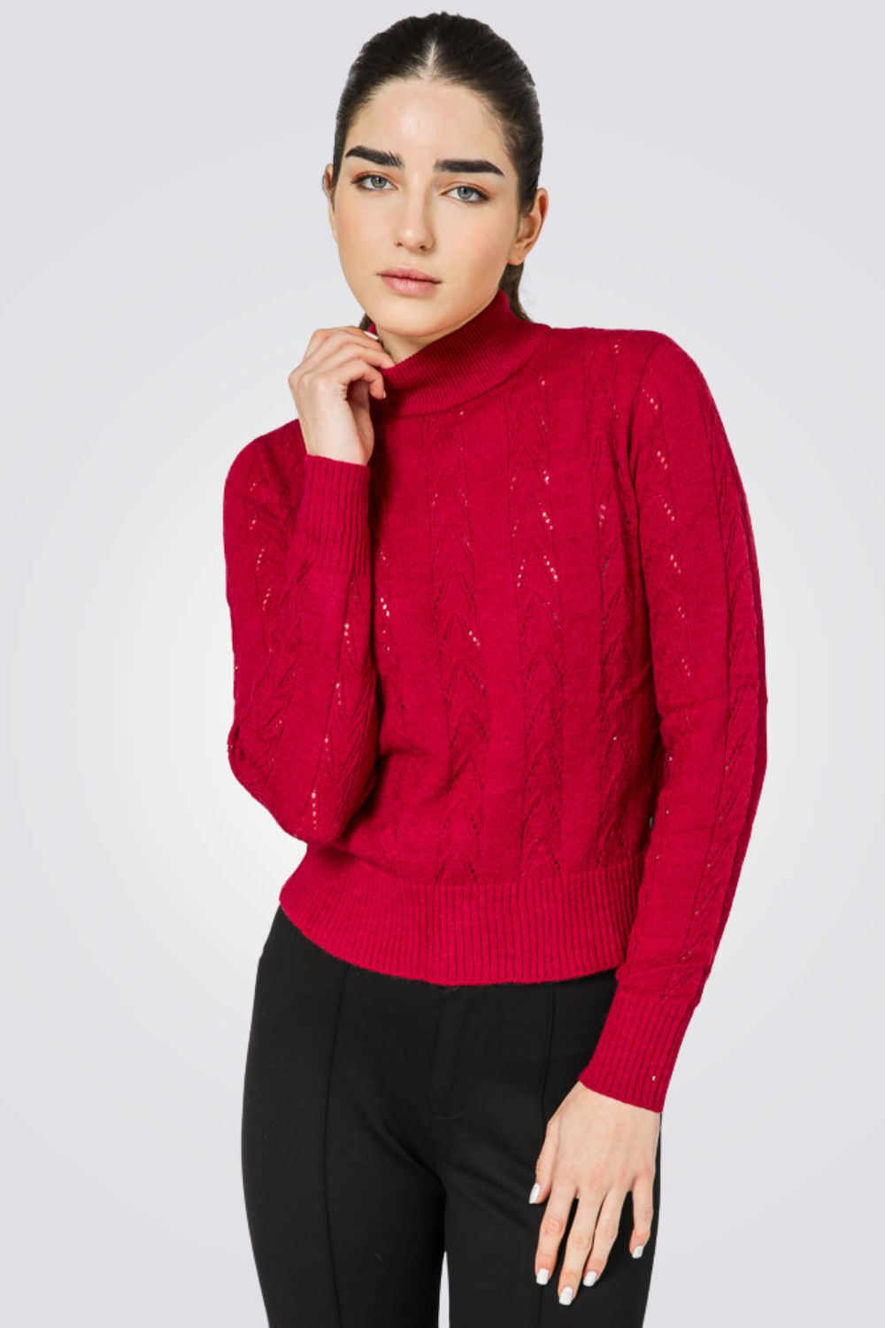 סריג גולף בטקסטורת צמות | קנת קול