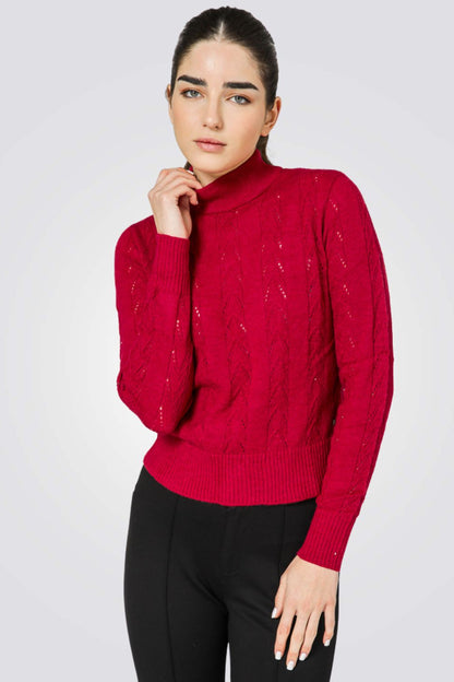 סריג גולף בטקסטורת צמות | קנת קול