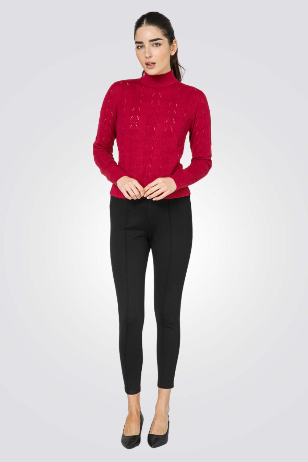 סריג גולף בטקסטורת צמות | קנת קול