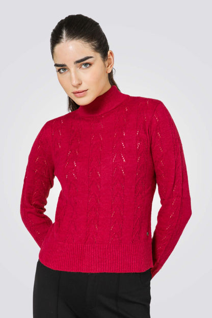 סריג גולף בטקסטורת צמות | קנת קול