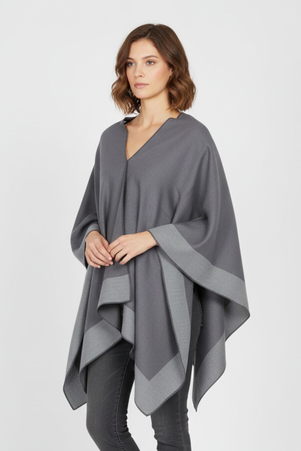 שכמייה אלגנטית לנשים בצבע אפור | קנת קול