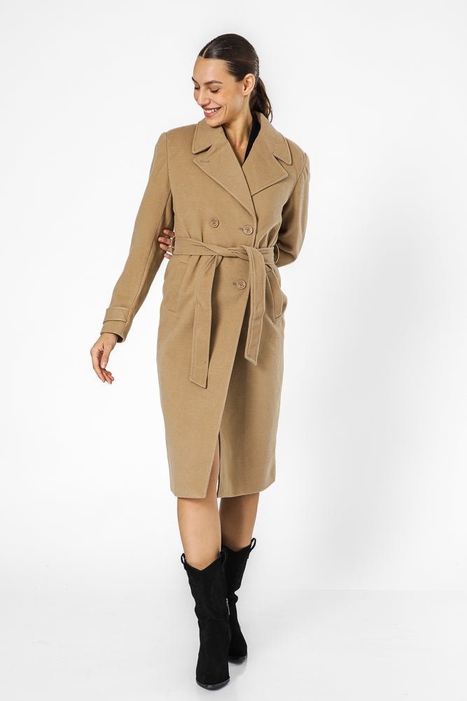 KENNETH COLE - COFFEE מעיל ארוך - MASHBIR//365