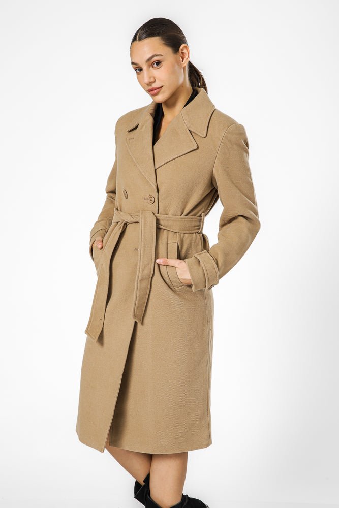 KENNETH COLE - COFFEE מעיל ארוך - MASHBIR//365