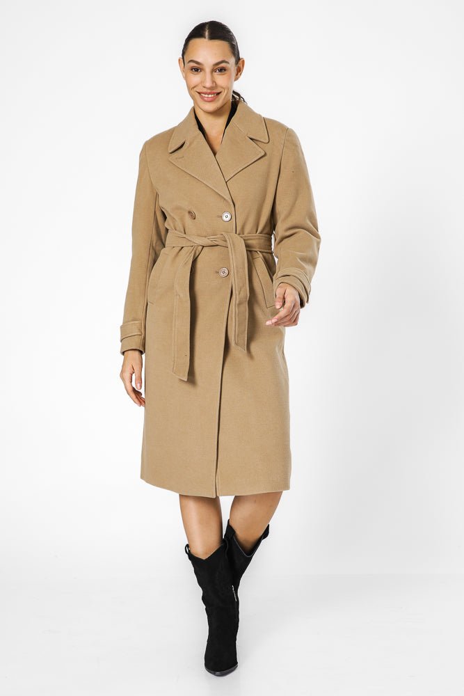 KENNETH COLE - COFFEE מעיל ארוך - MASHBIR//365