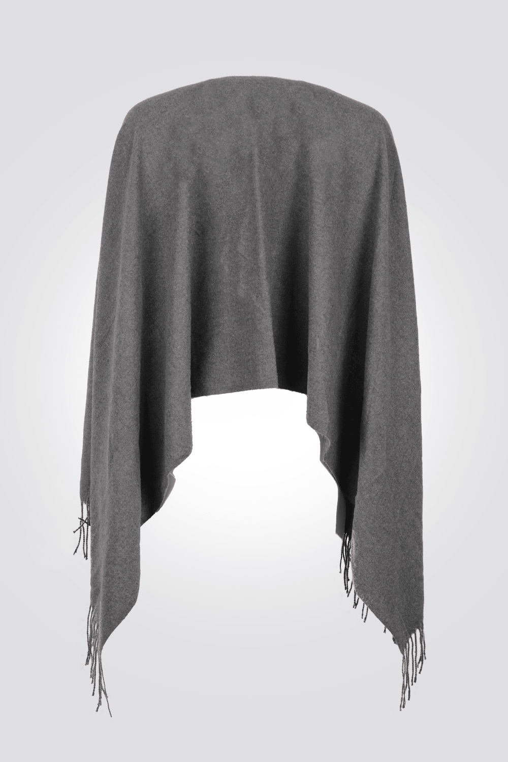 KENNETH COLE - צעיף עם פרנזים בצבע אפור - MASHBIR//365