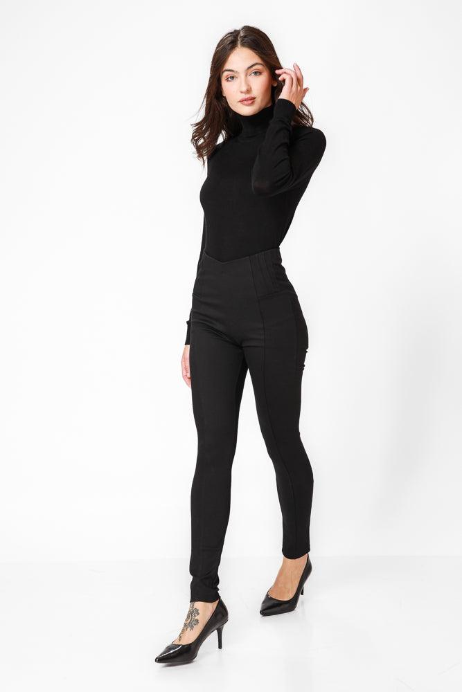KENNETH COLE - טייץ אלגנטי תיפורים בולטים בצבע שחור - MASHBIR//365