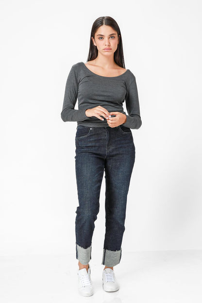 KENNETH COLE - טישירט ג'רסי בצבע אפור - MASHBIR//365