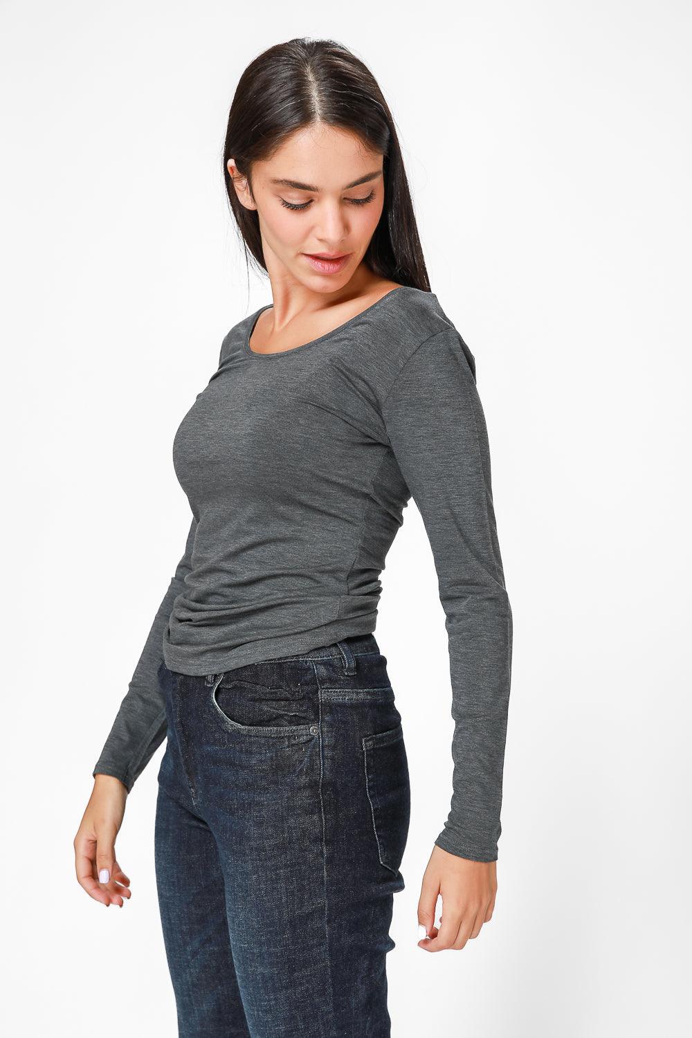 KENNETH COLE - טישירט ג'רסי בצבע אפור - MASHBIR//365