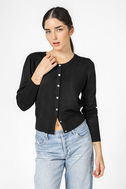קרדיגן קרופ שחור | קנת קול