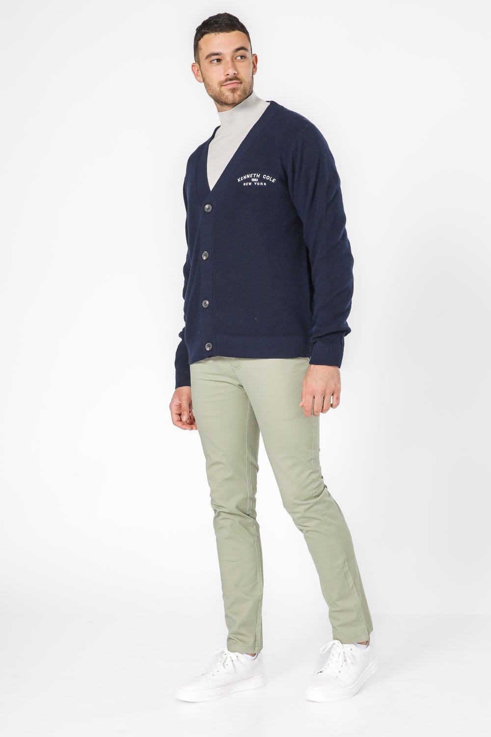 KENNETH COLE - 'קרדיגן ריב לוגו קולג - MASHBIR//365