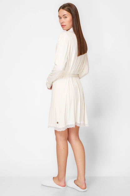 KENNETH COLE - חלוק מודל ריב בצבע קרם - MASHBIR//365