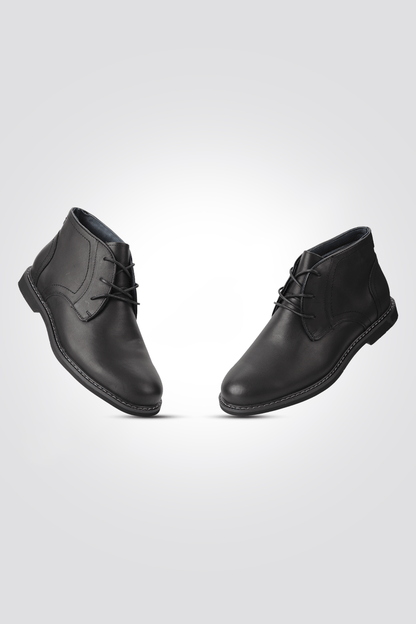 KENNETH COLE - מגפון עור לגבר בצבע שחור - MASHBIR//365