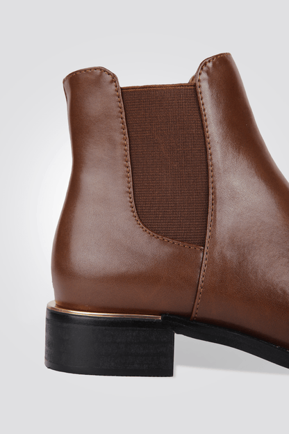 KENNETH COLE - מגפון עור לנשים בצבע חום - MASHBIR//365