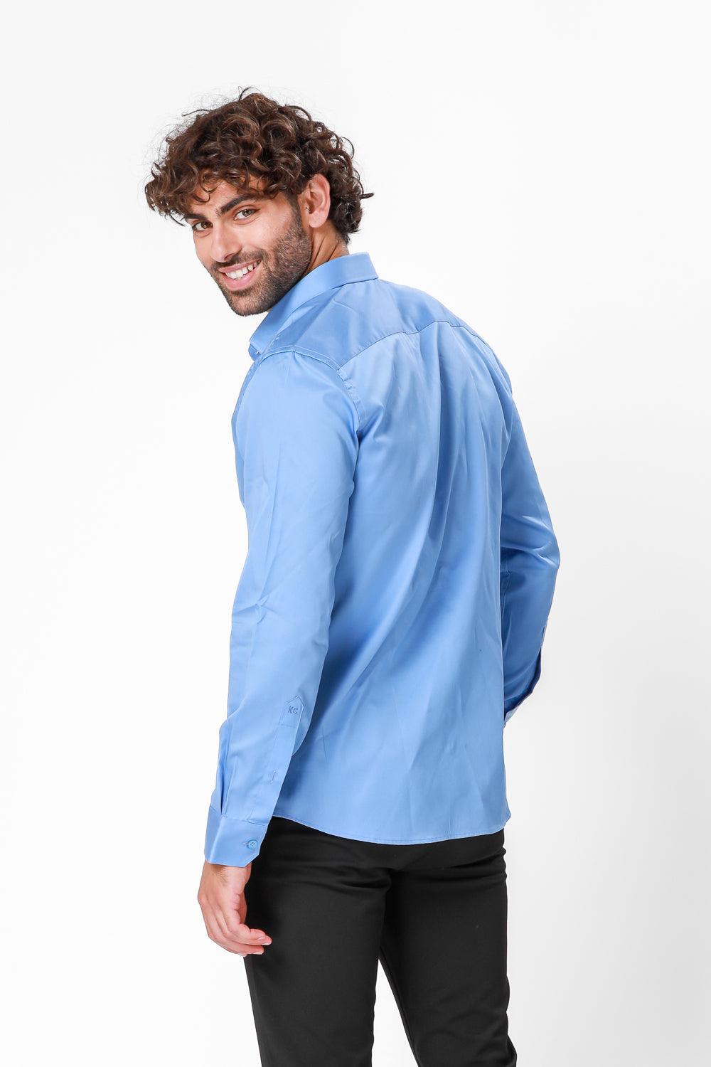 KENNETH COLE - מכופתרת צבע תכלת - MASHBIR//365