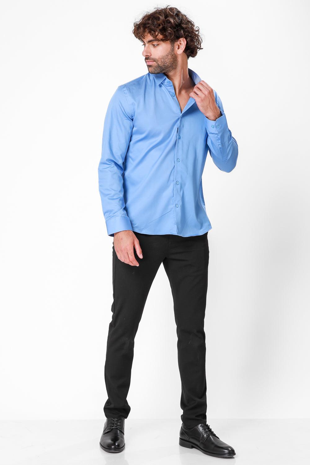 KENNETH COLE - מכופתרת צבע תכלת - MASHBIR//365