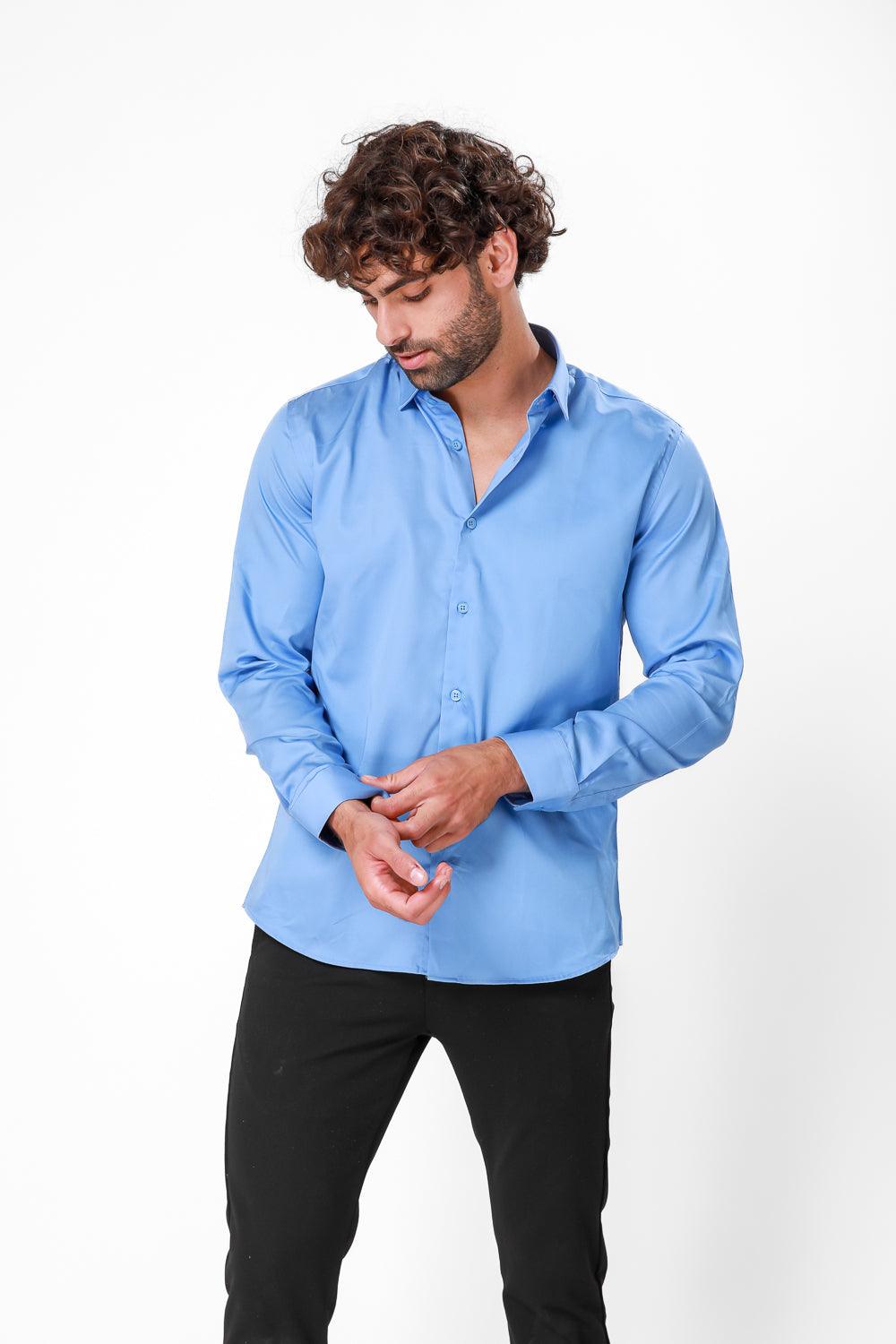 KENNETH COLE - מכופתרת צבע תכלת - MASHBIR//365