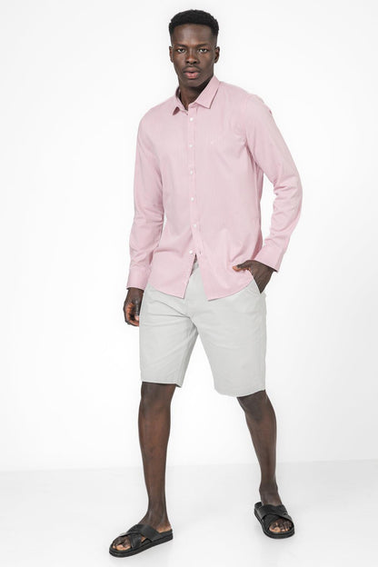 KENNETH COLE - מכופתרת פסים SLIM FIT בצבע ורוד - MASHBIR//365