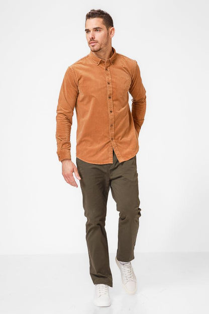 KENNETH COLE - מכופתרת קורדרוי בצבע קאמל - MASHBIR//365