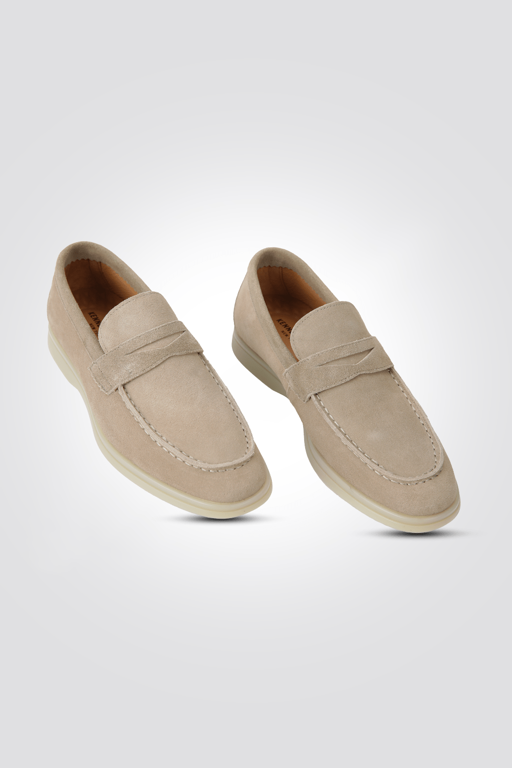 KENNETH COLE - מוקסין זמש עור בצבע בז' - MASHBIR//365