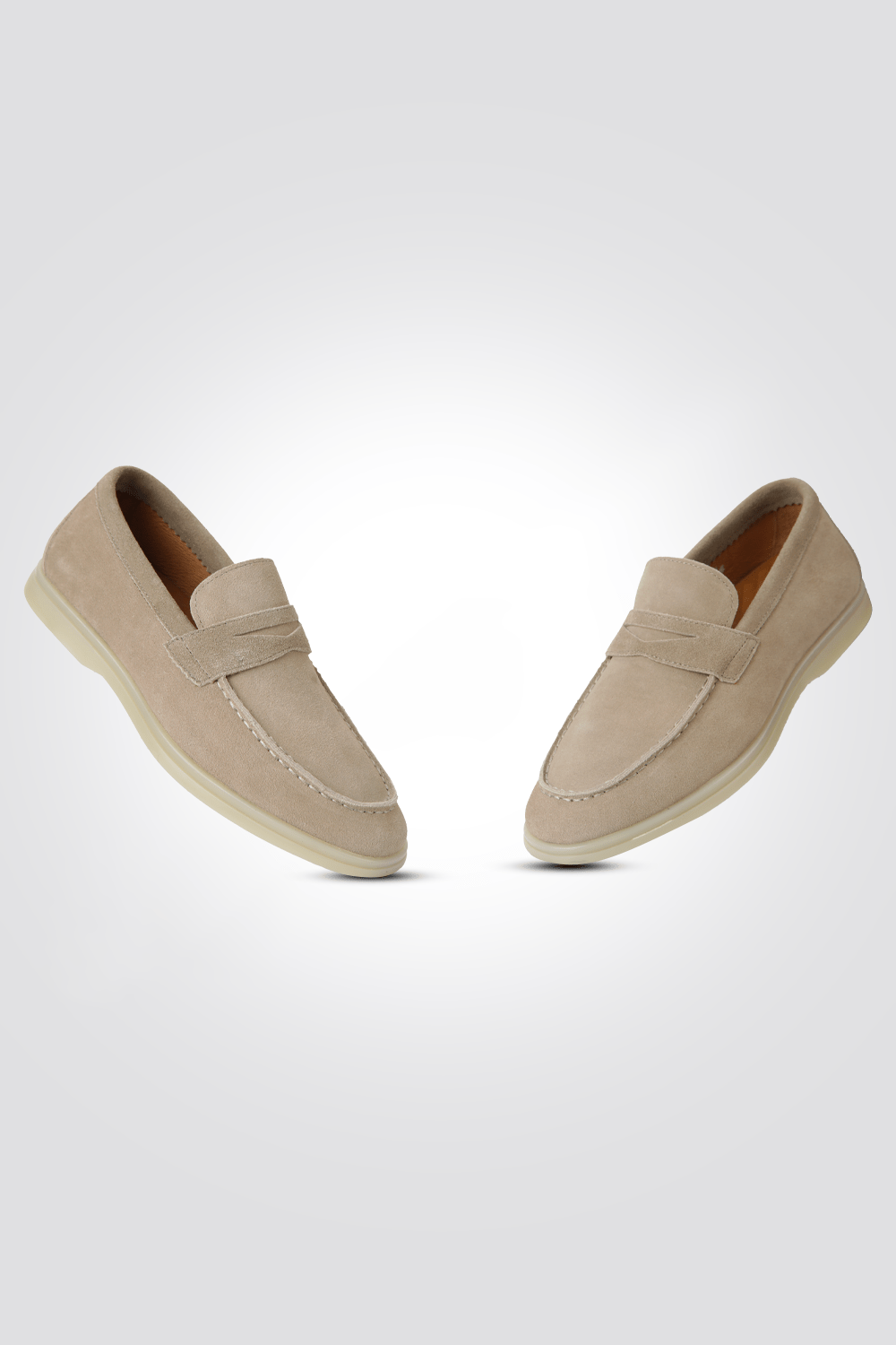 KENNETH COLE - מוקסין זמש עור בצבע בז' - MASHBIR//365