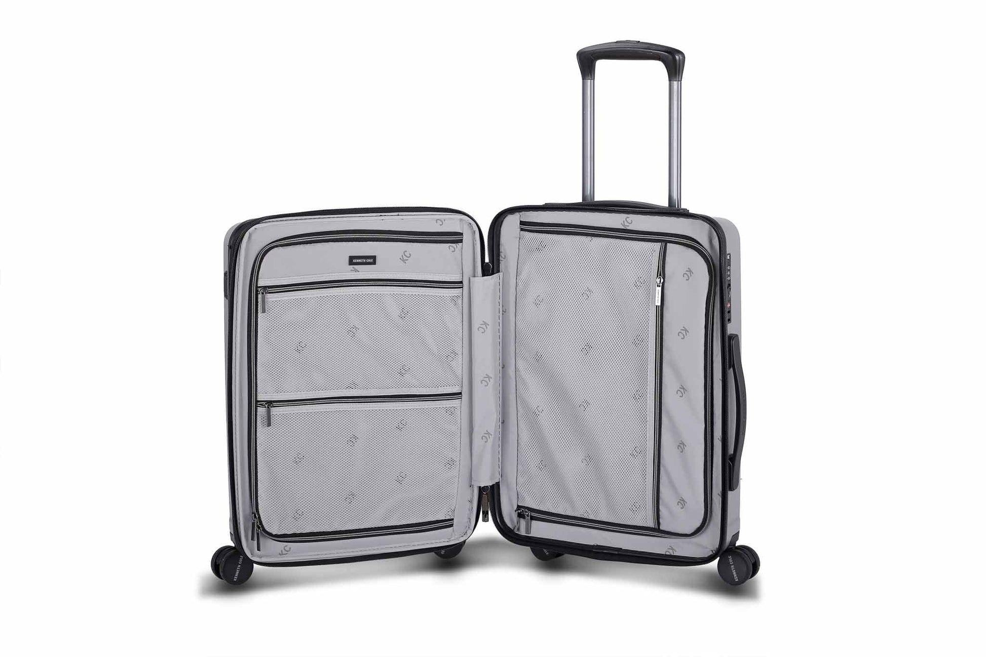 KENNETH COLE - מזוודה קשיחה גדולה 28" MANHATTAN בצבע כסף - MASHBIR//365