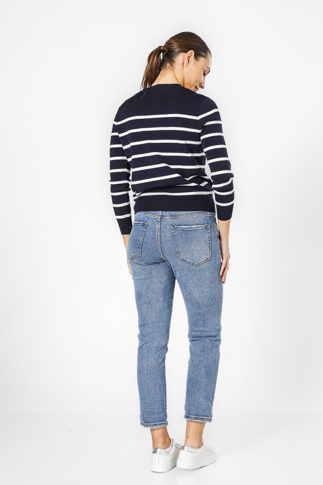 KENNETH COLE - NAVY קרדיגן פסים - MASHBIR//365