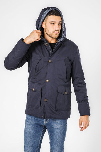 KENNETH COLE - NAVY מעיל פארקה דוחה מים - MASHBIR//365