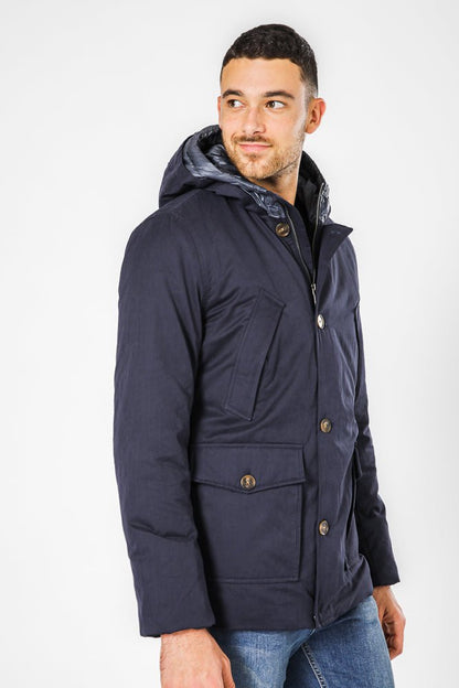 KENNETH COLE - NAVY מעיל פארקה דוחה מים - MASHBIR//365